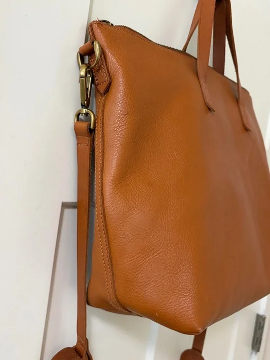 Madewell, The Transport Satchel, English Saddle, Tan Brown, Crossbody Bag - Picture 5 of 16